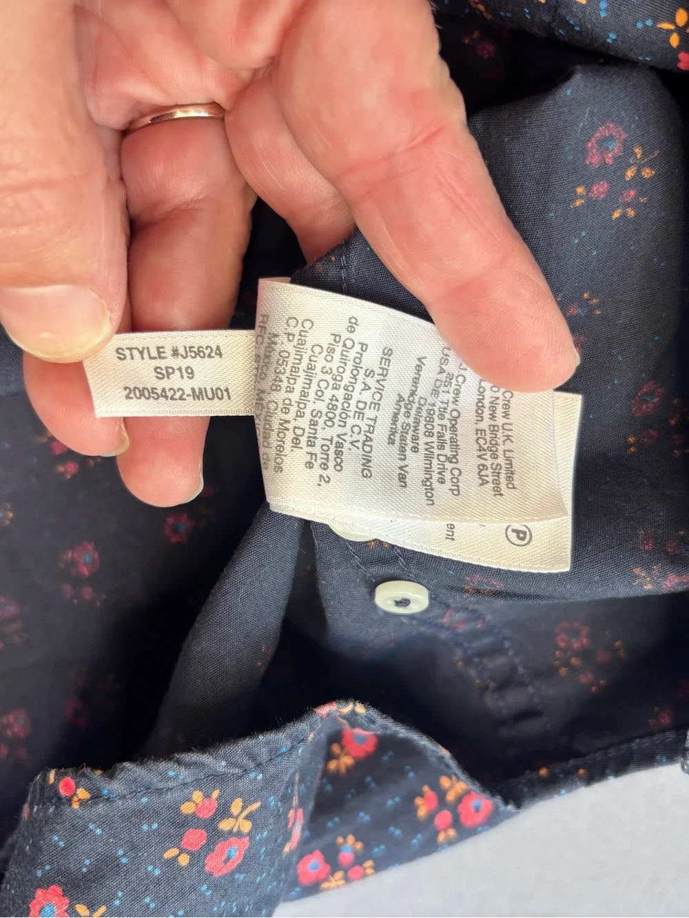 J.Crew Secret Wash Floral Button Down Shirt Men's M Stretch Navy Pink Cotton